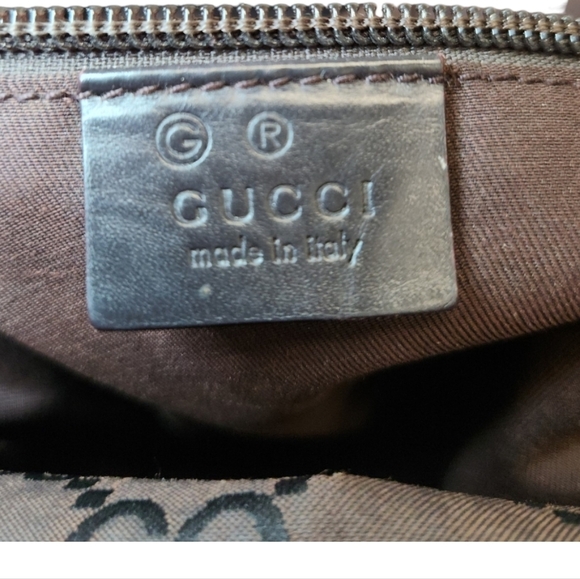 GUCC INylon Monogram Extra Large Satchel Dark Brown - Picture 6 of 16